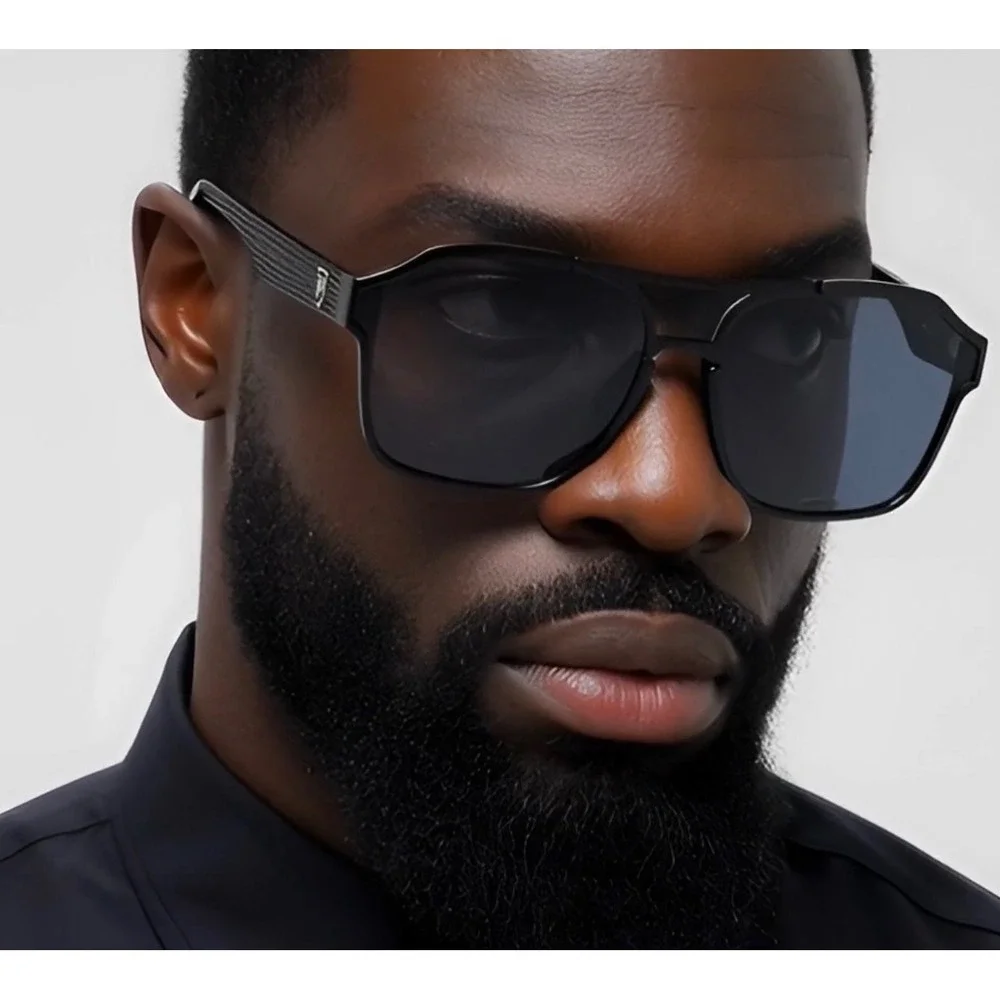 Sunglasses Men's Fashion Sunglasses Sporty Driving Shades Street Wear Dark Black